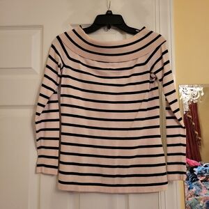 Lilly Pulitzer Black and Cream Knit Top S